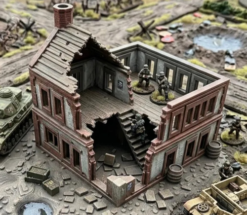 Ww2 ruined house - ruined, tabletop