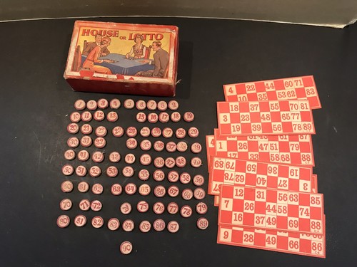 Vintage house lotto game - vintage,
